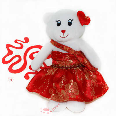 Costume en peluche pour ours de la Saint-Valentin