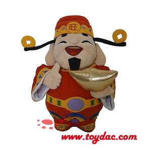 Mascotte de fête traditionnelle chinoise en peluche