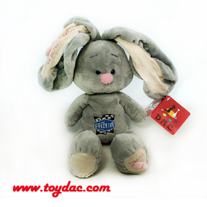 Peluche Lapin Gris Grande Oreille